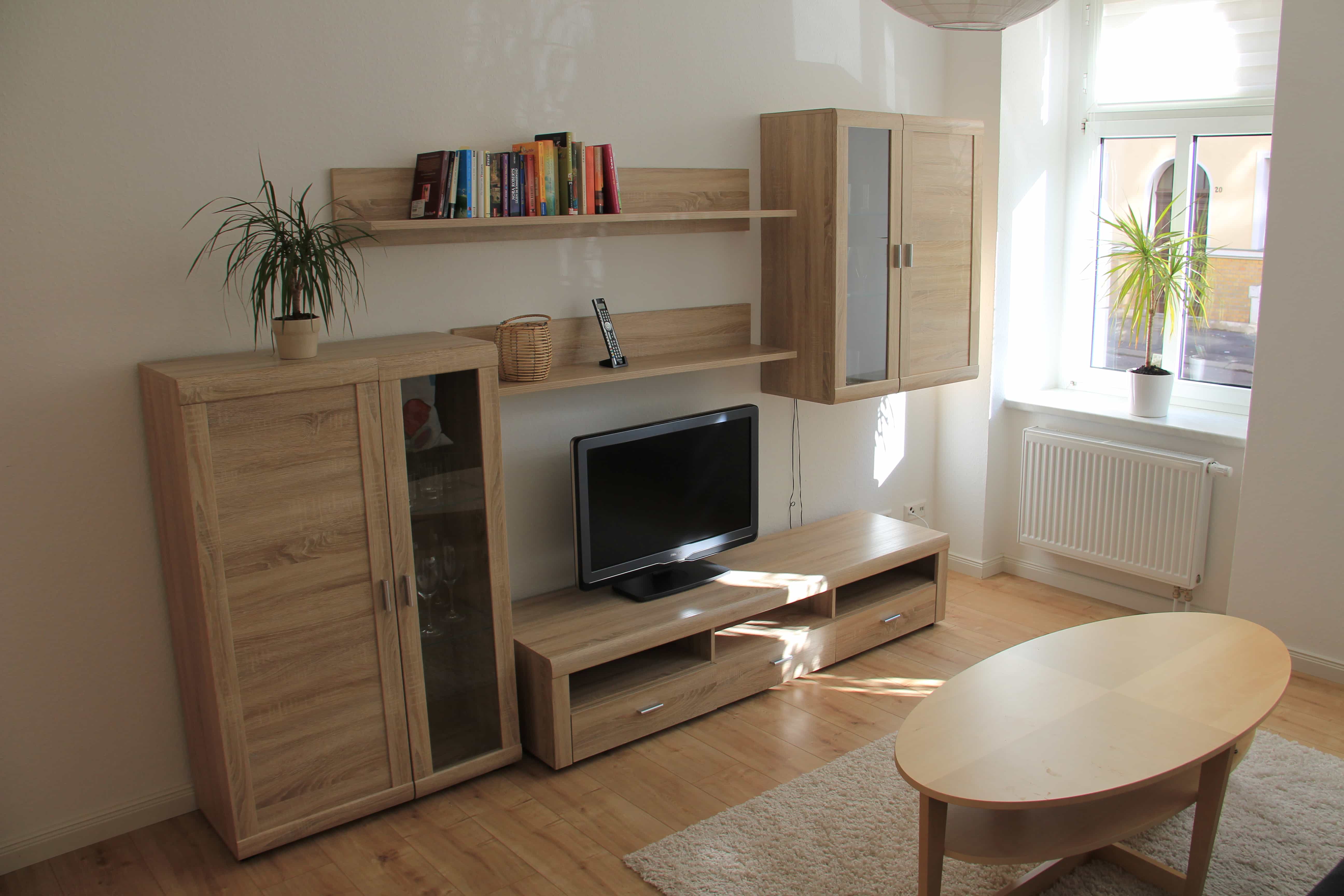 Ferienwohnung in Leipzig Wohnzimmer mit Smart TV